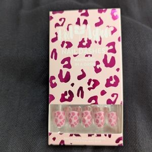 Red Aspen Pink Leopard Nail Dashes